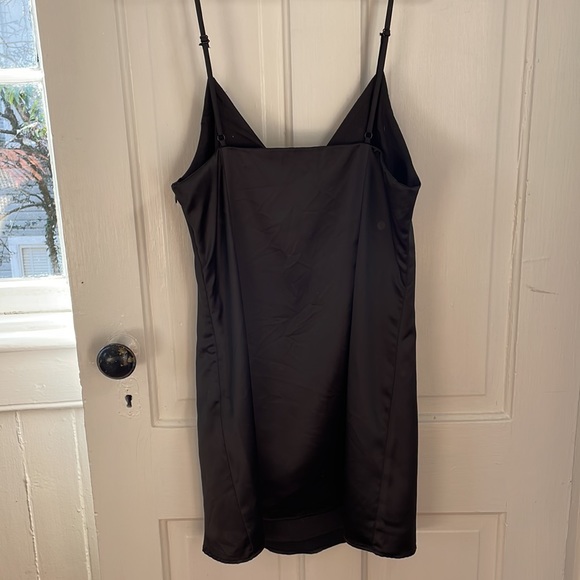 Tobi Black Satin Mini Dress - Picture 7 of 7